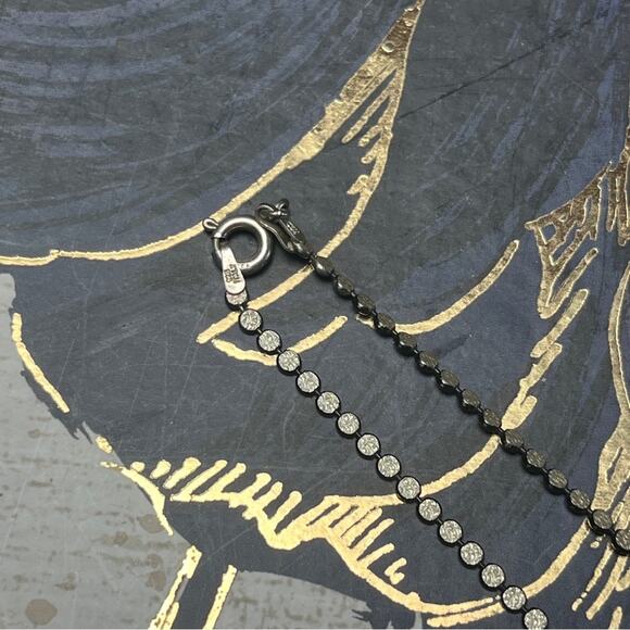 Vintage Delicate Sterling Silver Circle Chain marked JCM 925 Italy D3 - Picture 5 of 11